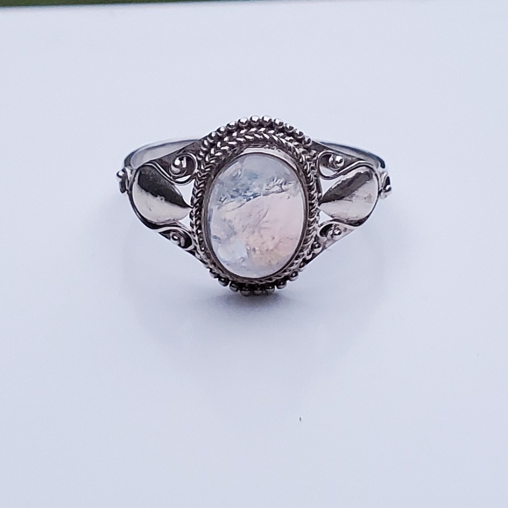 Sri Lankan Rainbow Moonstone Ring